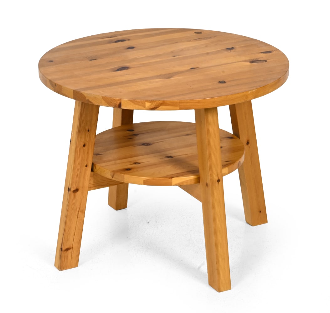 SCANDINAVIAN BRUTALIST PINE TABLE C. 1970S (1 of 15)