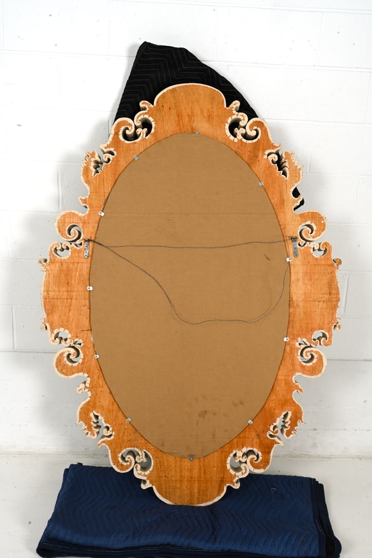 LARGE DECORATIVE SHELL FRAME WALL MIRROR - 11