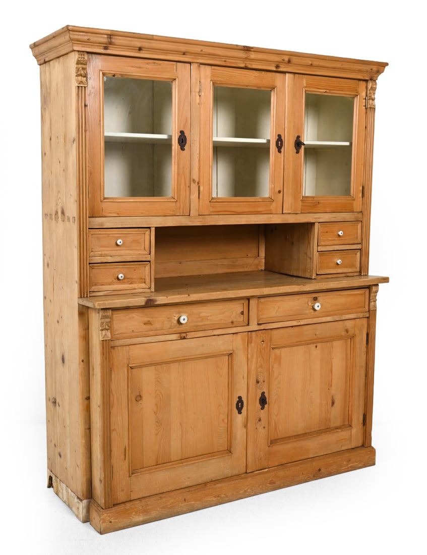 ANTIQUE PINE HUTCH CABINET (1 of 13)