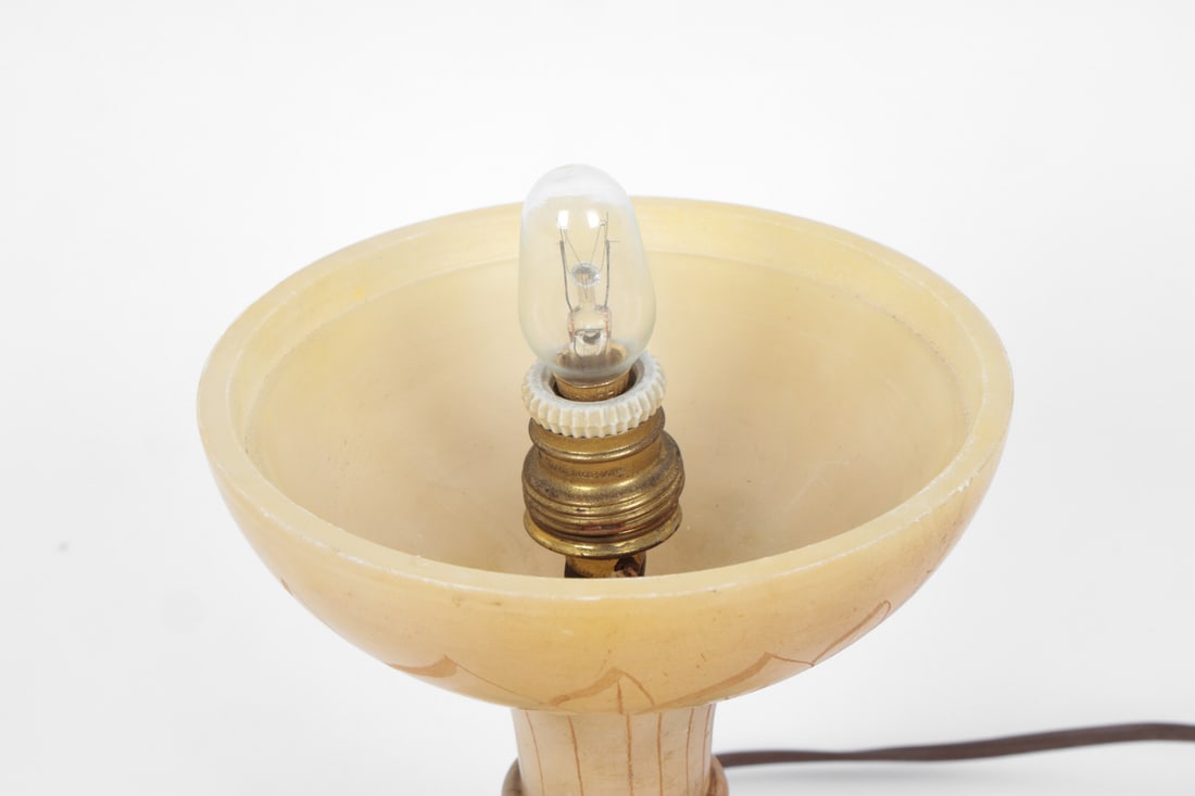 NEOCLASSICAL STYLE ALABASTER TABLE LAMP - 10