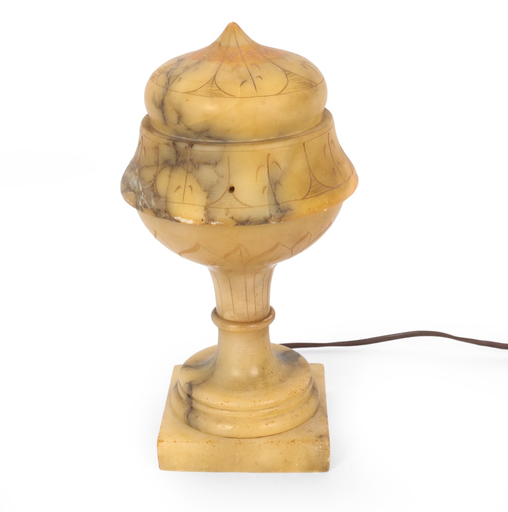 NEOCLASSICAL STYLE ALABASTER TABLE LAMP - 4