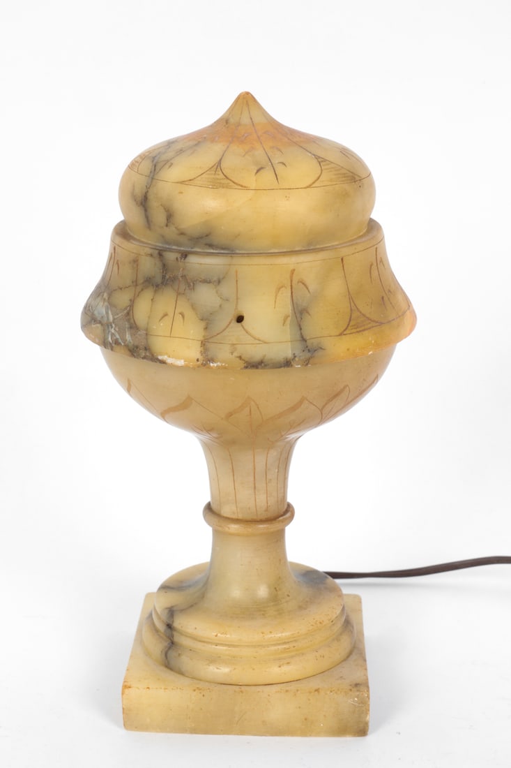 NEOCLASSICAL STYLE ALABASTER TABLE LAMP - 5