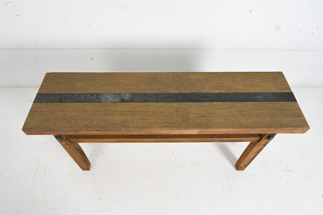 RUSTIC OAK CONSOLE TABLE - 11