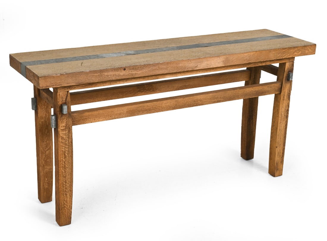 RUSTIC OAK CONSOLE TABLE (1 of 14)