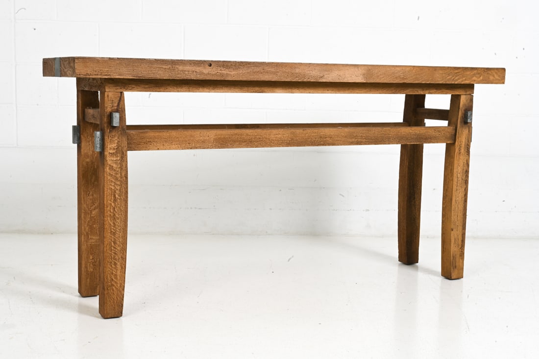 RUSTIC OAK CONSOLE TABLE - 2