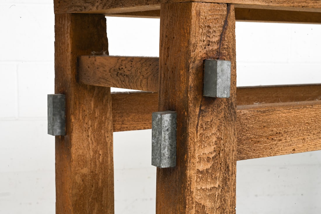 RUSTIC OAK CONSOLE TABLE - 3