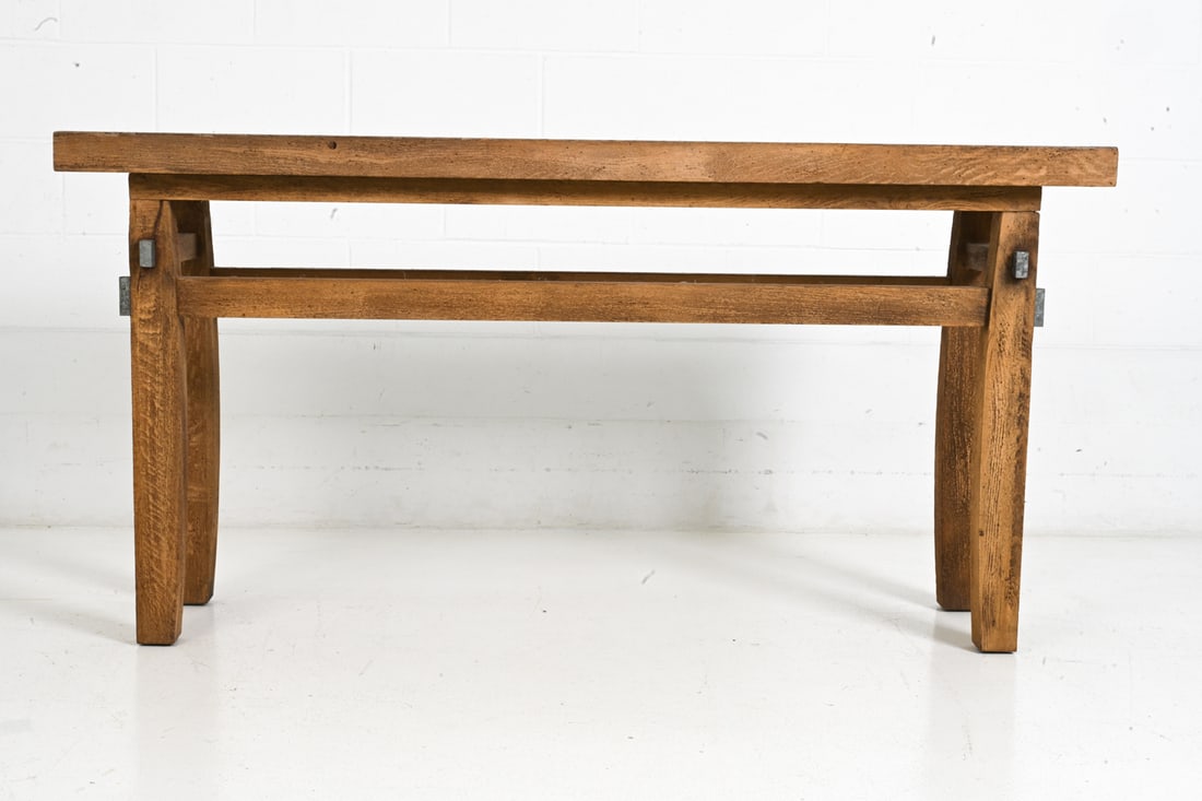 RUSTIC OAK CONSOLE TABLE - 7