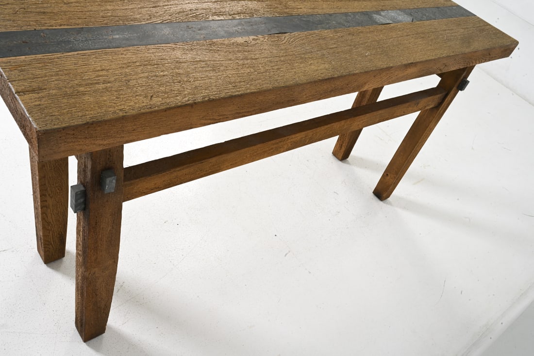 RUSTIC OAK CONSOLE TABLE - 9