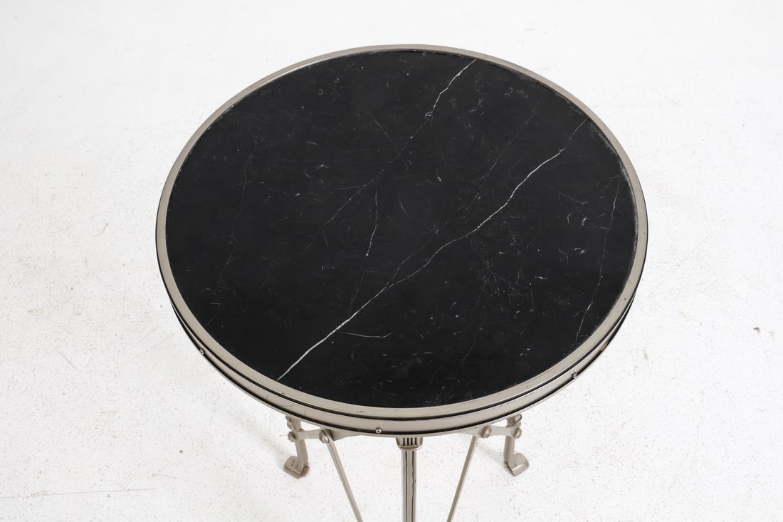 GUERIDON STYLE MARBLE TOP SIDE TABLE - 3