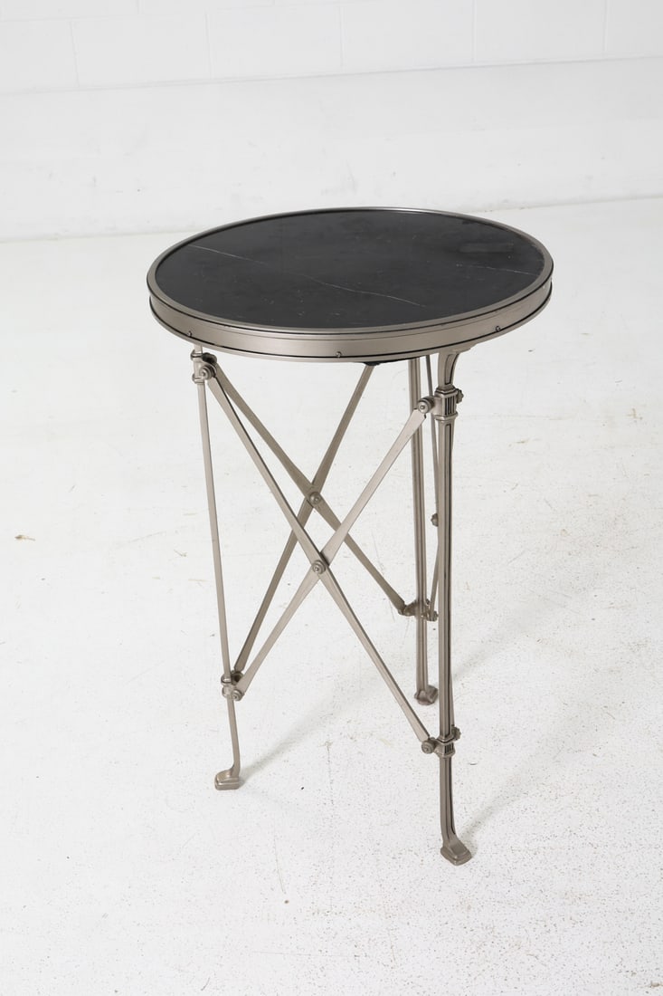 GUERIDON STYLE MARBLE TOP SIDE TABLE - 5