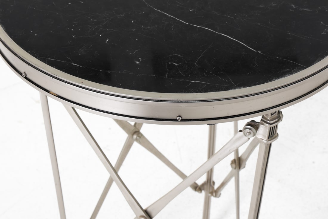 GUERIDON STYLE MARBLE TOP SIDE TABLE - 6