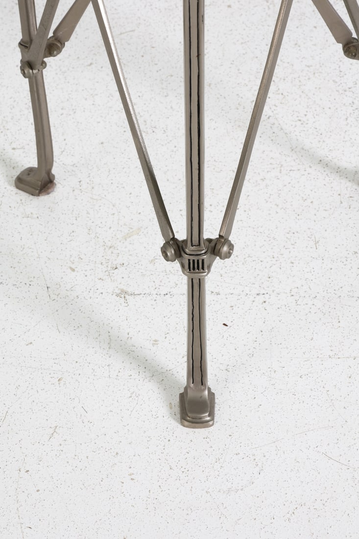GUERIDON STYLE MARBLE TOP SIDE TABLE - 9