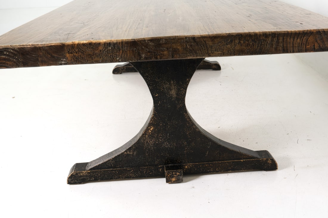 RUSTIC FARMHOUSE STYLE ELM DINING TABLE - 6
