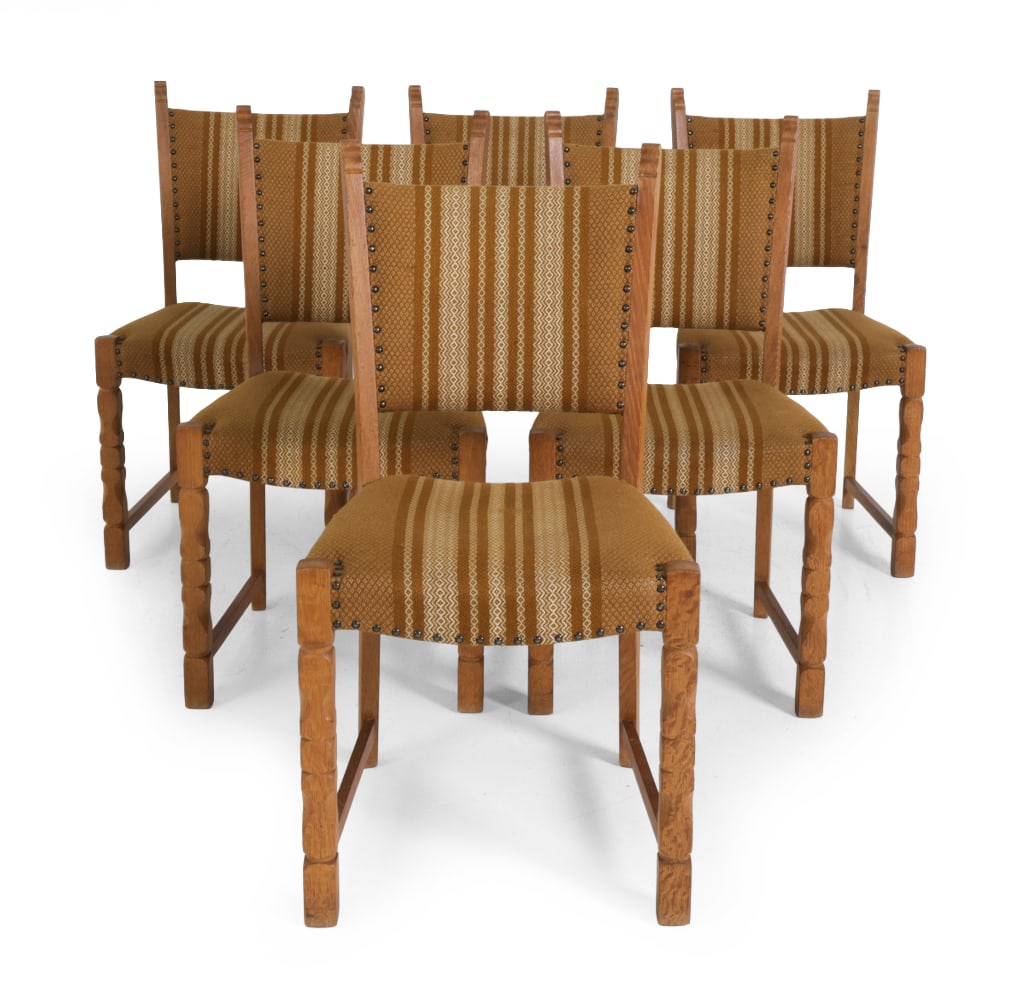 (6) KJAERNULF STYLE DANISH OAK DINING CHAIRS 1970S (1 of 14)