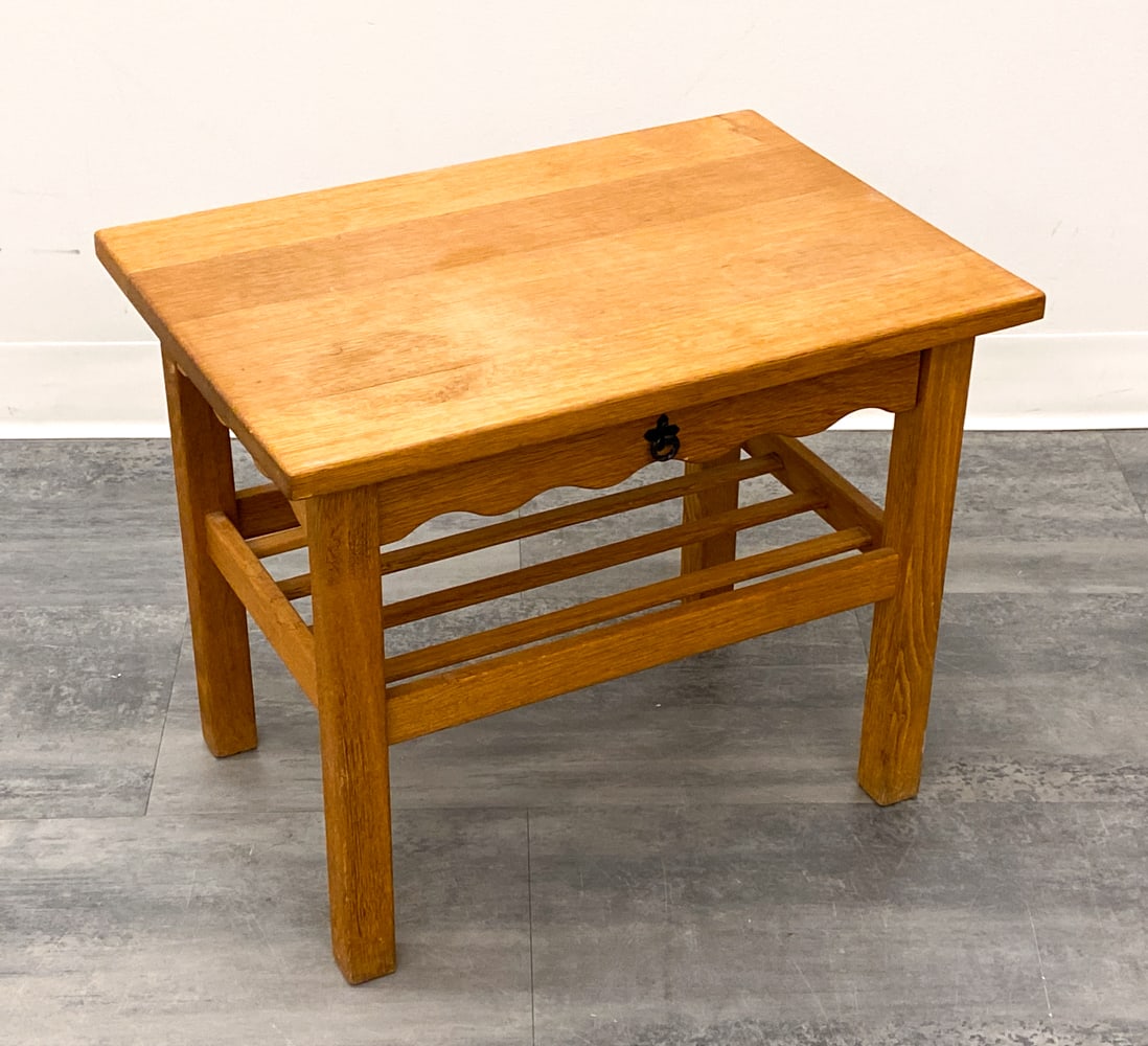 KJAERNULF STYLE DANISH OAK SIDE TABLE C. 1970S (1 of 12)