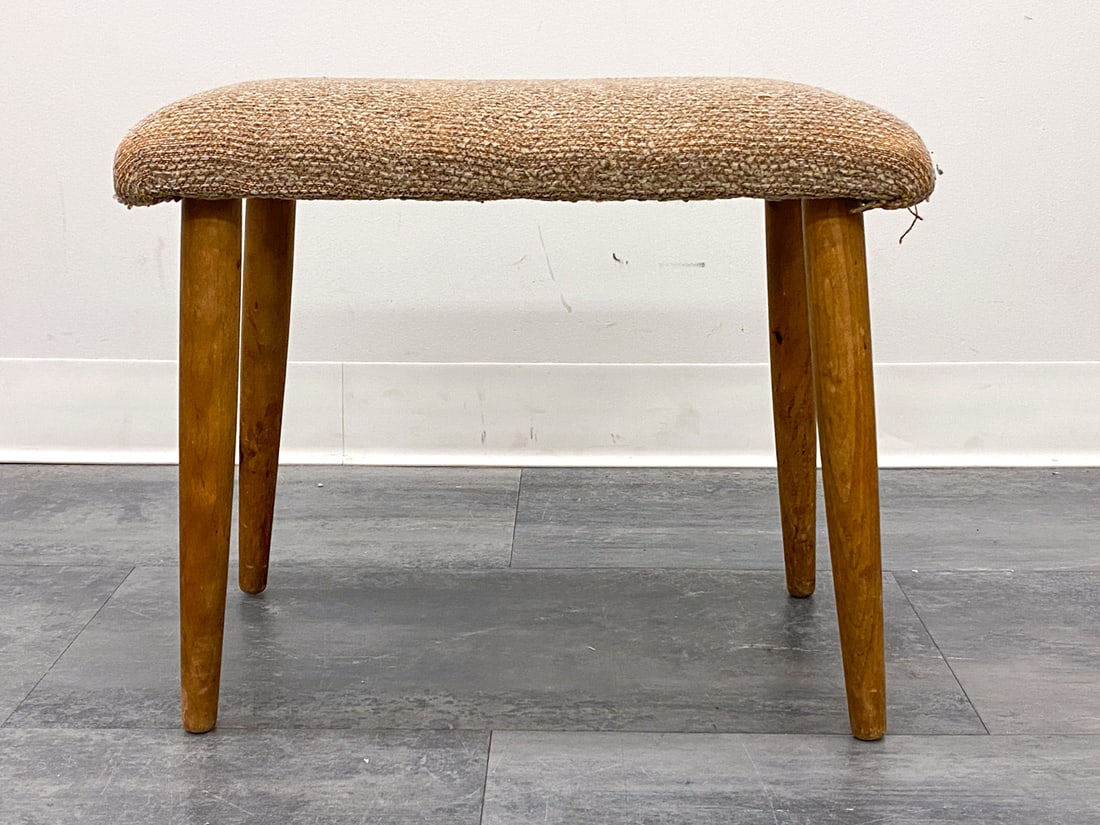 SCANDINAVIAN BEECH STOOL C. 1960S - 6