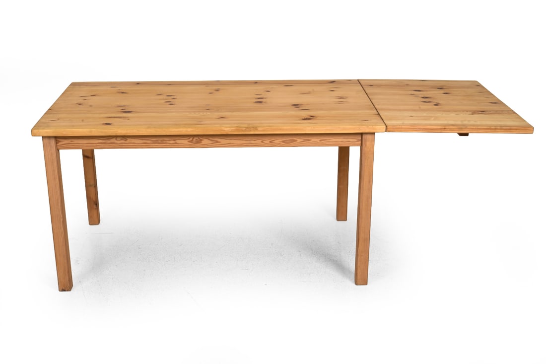 SCANDINAVIAN PINE EXTENDING DINING TABLE C. 1960S - 2