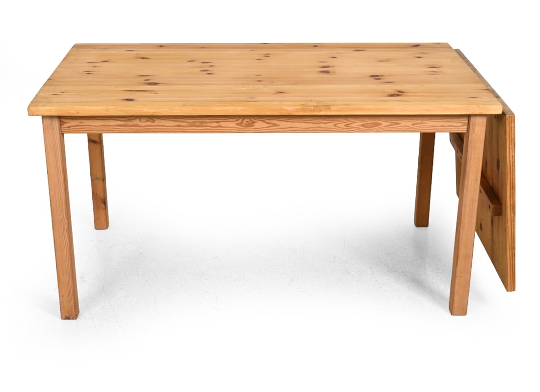 SCANDINAVIAN PINE EXTENDING DINING TABLE C. 1960S - 4