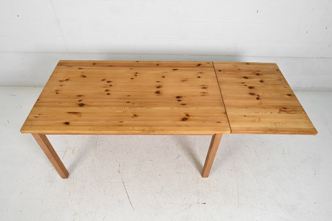SCANDINAVIAN PINE EXTENDING DINING TABLE C. 1960S - 7