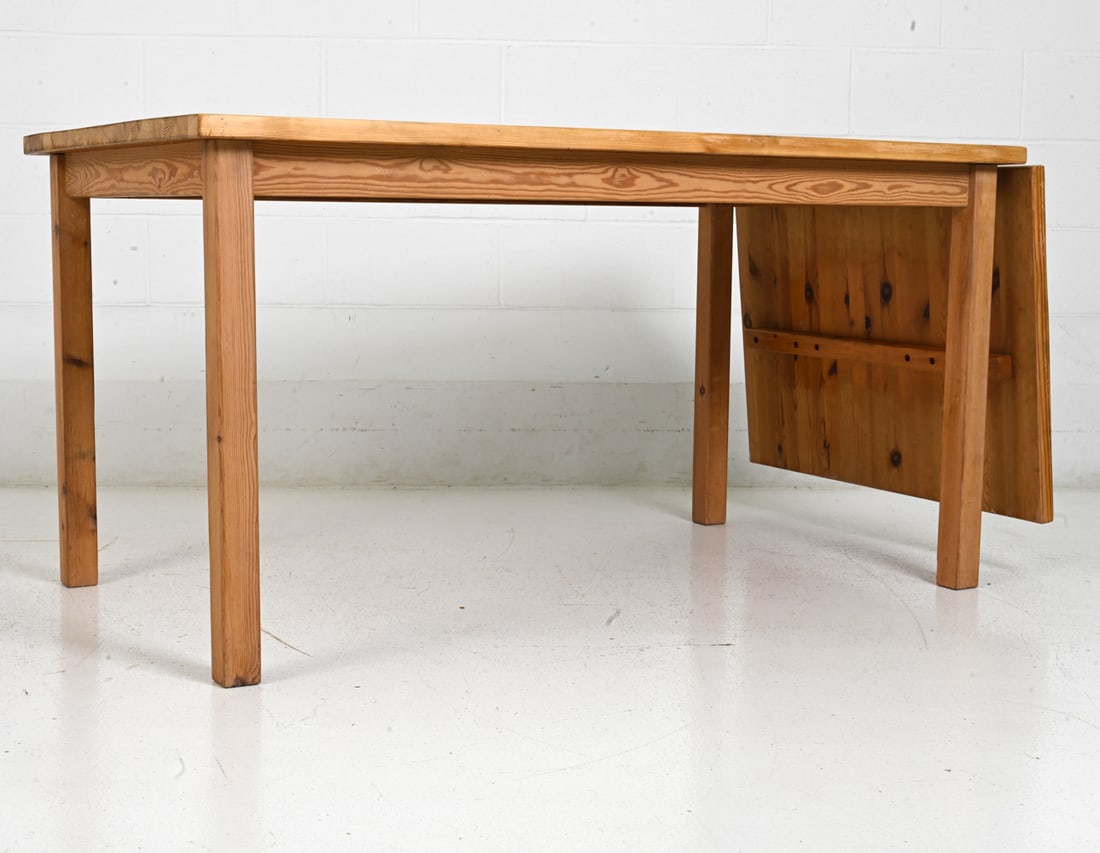 SCANDINAVIAN PINE EXTENDING DINING TABLE C. 1960S - 9