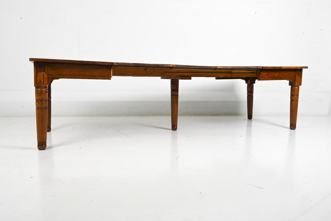 ANTIQUE WALNUT DINING TABLE - 5