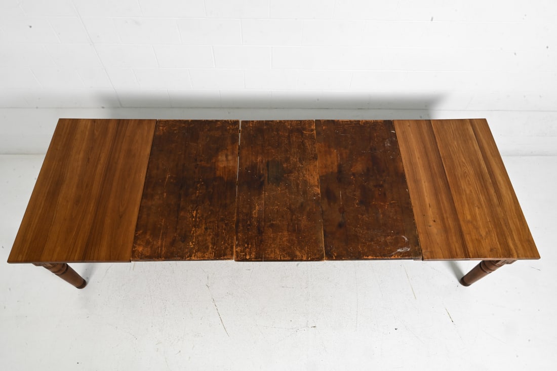 ANTIQUE WALNUT DINING TABLE - 9