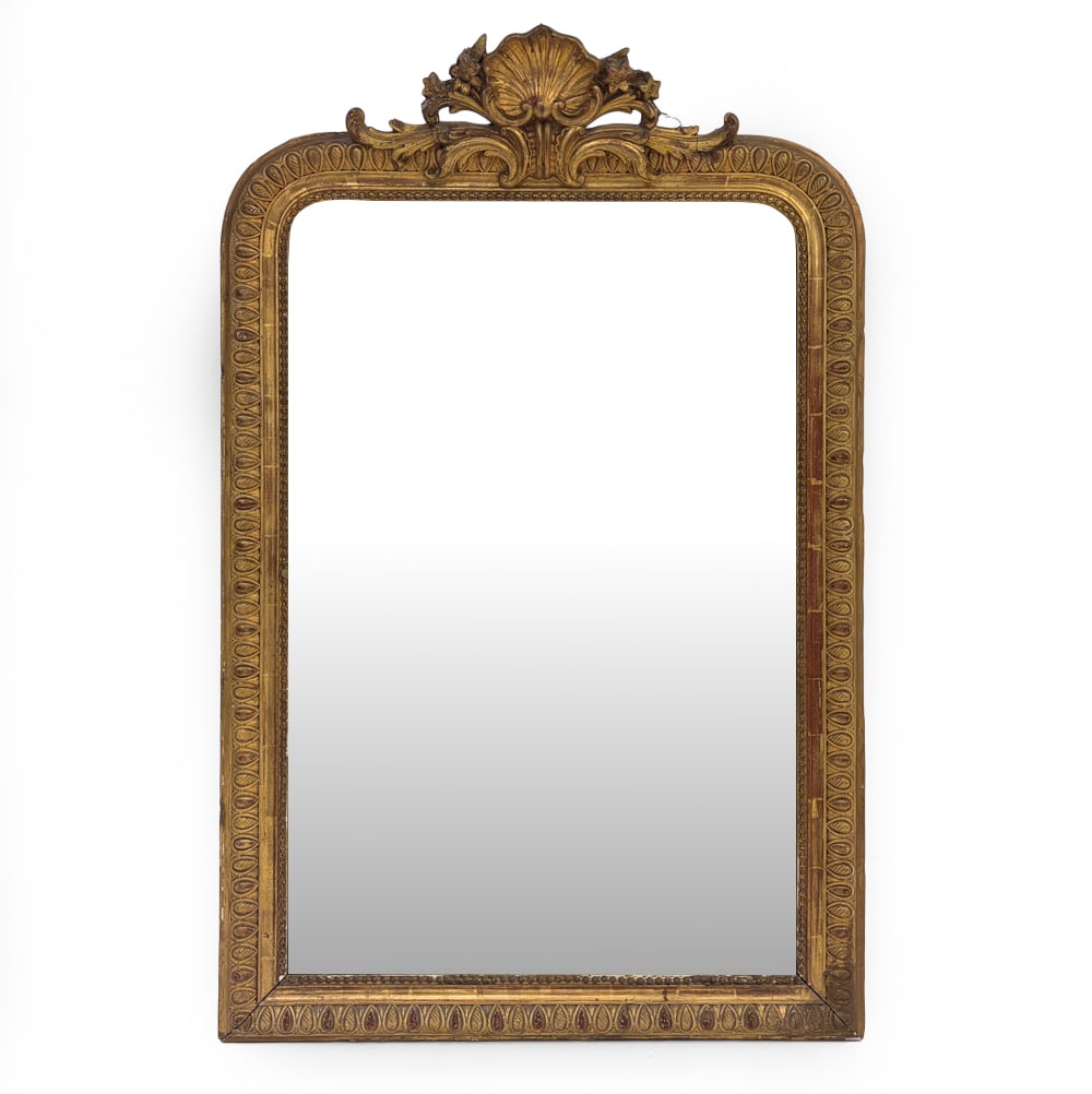 ANTIQUE FRENCH LOUIS XV STYLE GILT FRAME MIRROR (1 of 1)