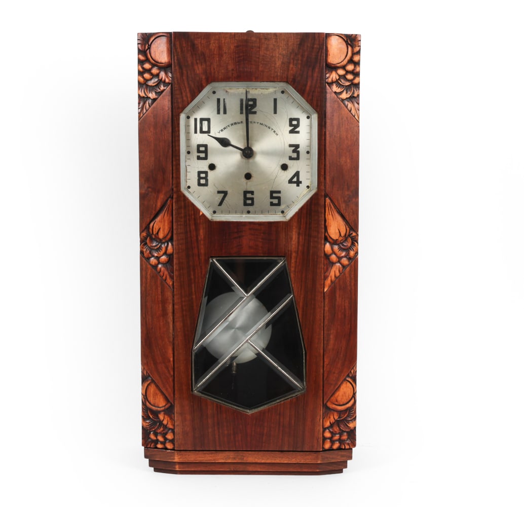 FRENCH VERITABLE WESTMINSTER WALNUT WALL CLOCK - 2