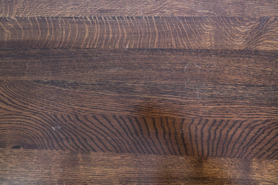 DUTCH OAK TRESTLE DINING TABLE - 10