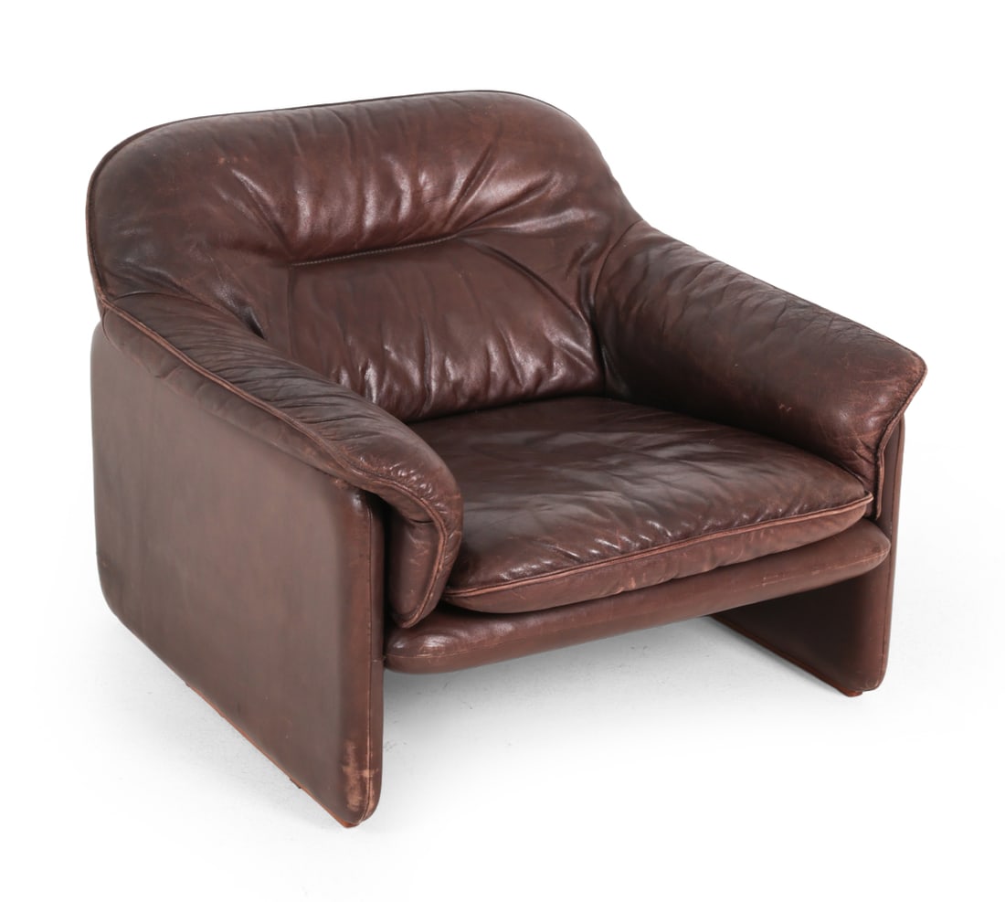 DE SEDE DS-16 LEATHER LOUNGE CHAIR C. 1970S (1 of 11)