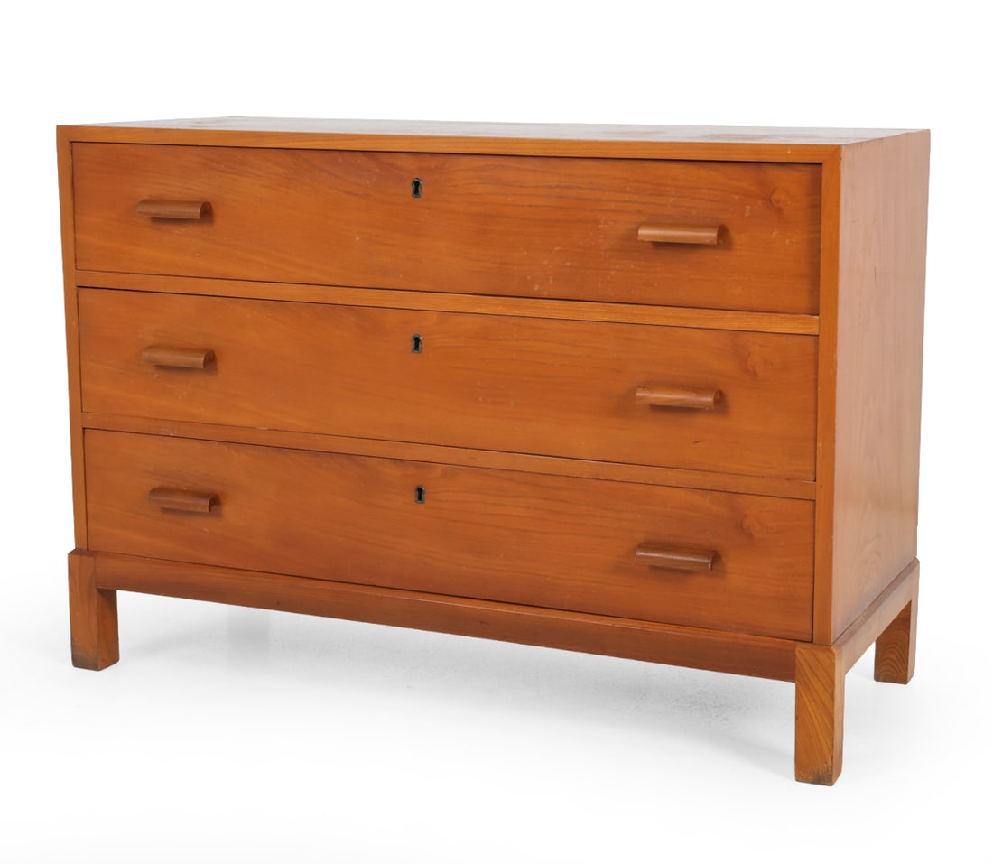 SWEDISH BIRCH CHEST OF DRAWERS C. 1940S (1 of 18)