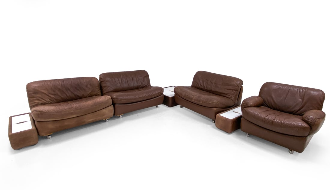 KOR ALDERSHOF STYLE LEATHER MODULAR SOFAS & TABLES (1 of 17)