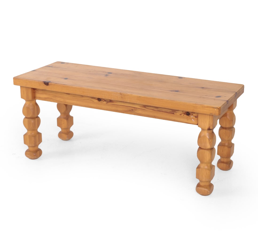 SCANDINAVIAN PINE BENCH C. 1970S (1 of 15)