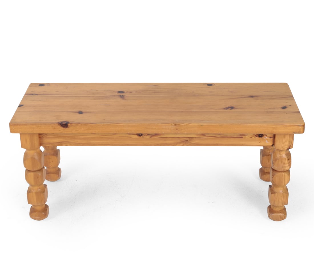 SCANDINAVIAN PINE BENCH C. 1970S - 2