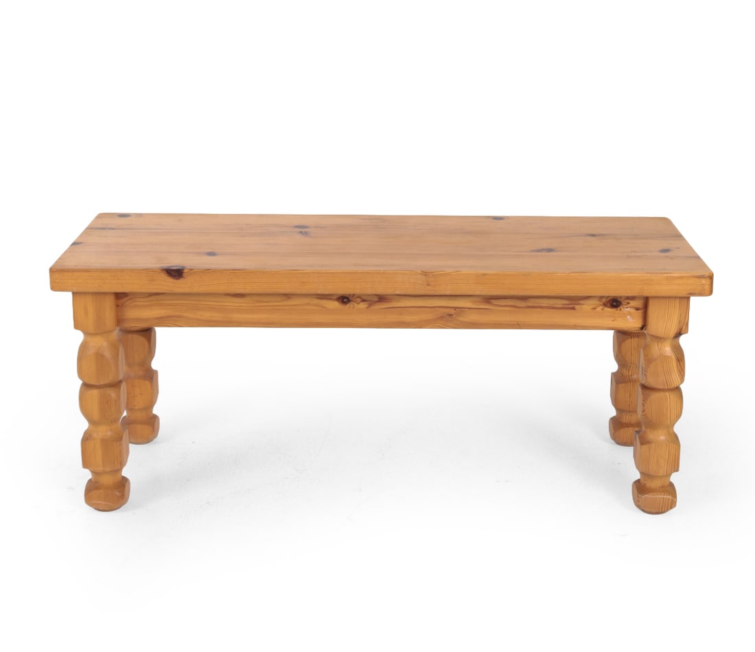 SCANDINAVIAN PINE BENCH C. 1970S - 4
