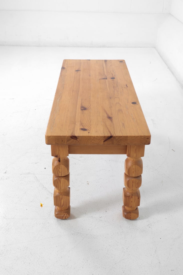 SCANDINAVIAN PINE BENCH C. 1970S - 5