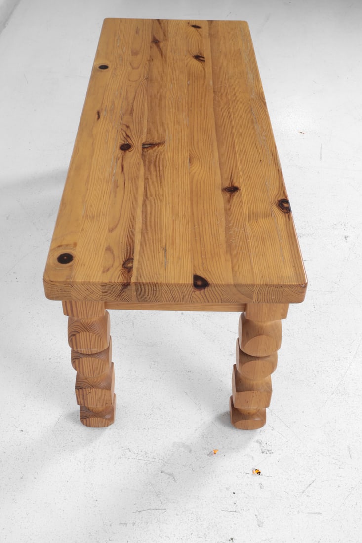 SCANDINAVIAN PINE BENCH C. 1970S - 7