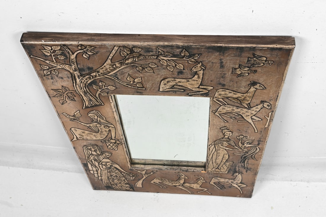 DECORATIVE FIGURATIVE FRAMED WALL MIRROR - 11