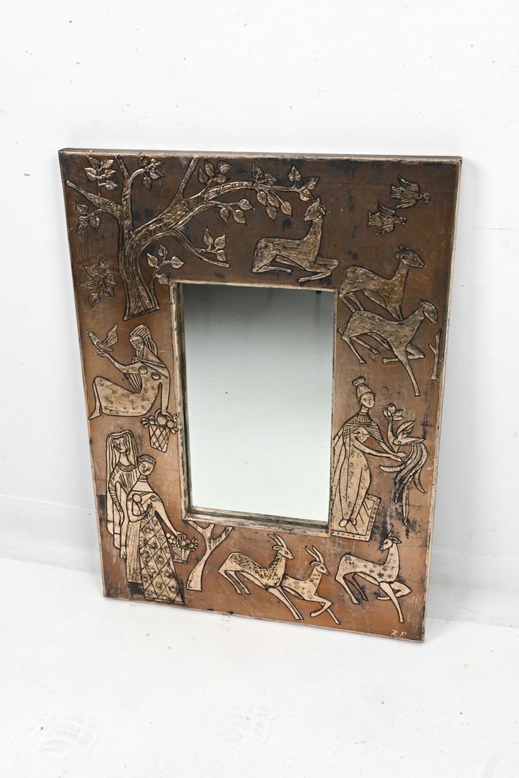 DECORATIVE FIGURATIVE FRAMED WALL MIRROR - 2