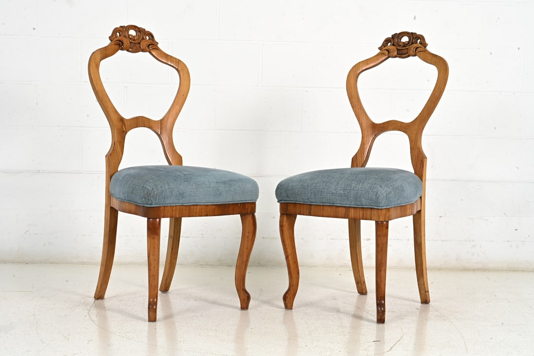 (6) ROCOCO STYLE BIRCH DINING CHAIRS - 7
