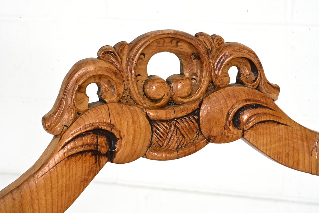 (6) ROCOCO STYLE BIRCH DINING CHAIRS - 8