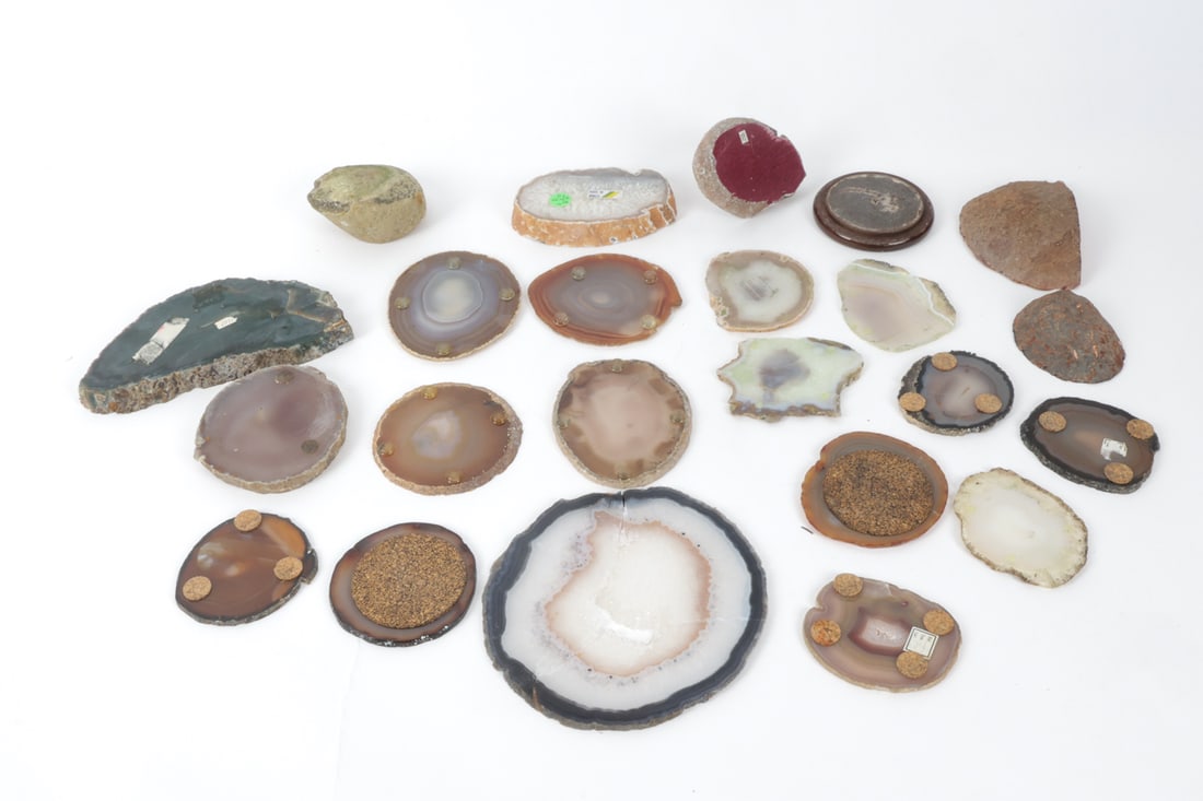 SLICES GEODES GROUPING INCL. AGATE - 14