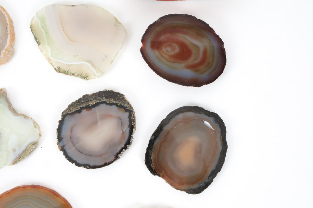 SLICES GEODES GROUPING INCL. AGATE - 3