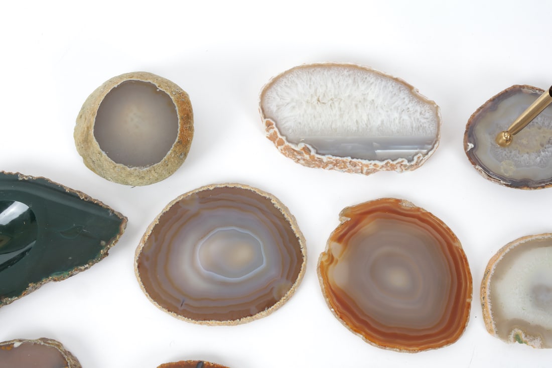 SLICES GEODES GROUPING INCL. AGATE - 6