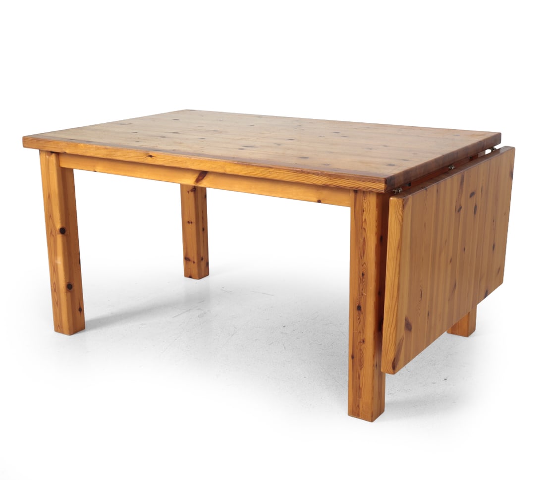 SCANDINAVIAN PINE EXTENDING DINING TABLE C. 1970S - 3