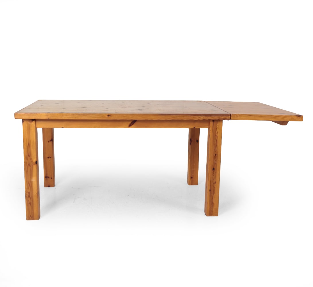 SCANDINAVIAN PINE EXTENDING DINING TABLE C. 1970S - 5