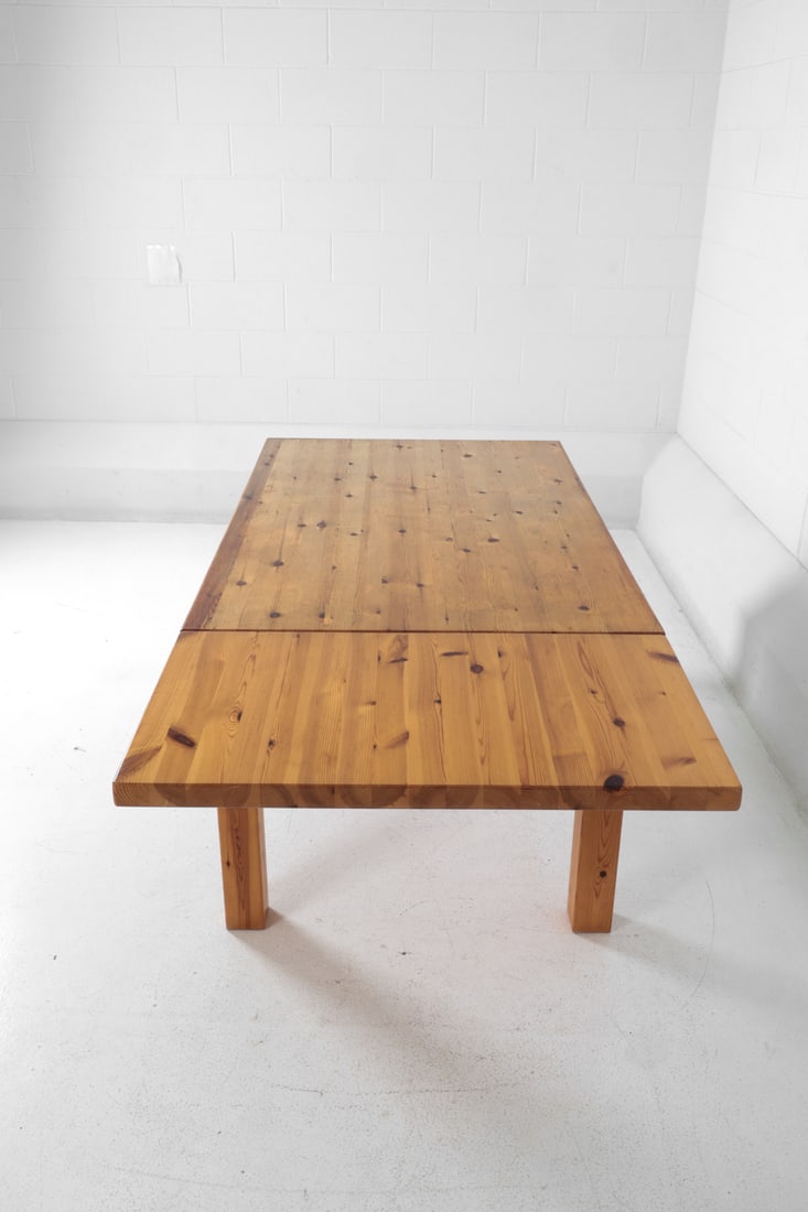 SCANDINAVIAN PINE EXTENDING DINING TABLE C. 1970S - 6