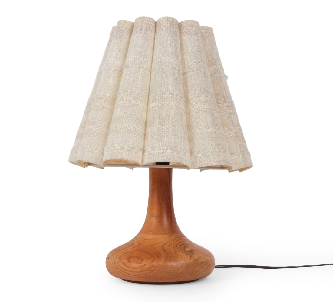 GERMAN OAK TABLE LAMP C. 1960S (1 of 9)