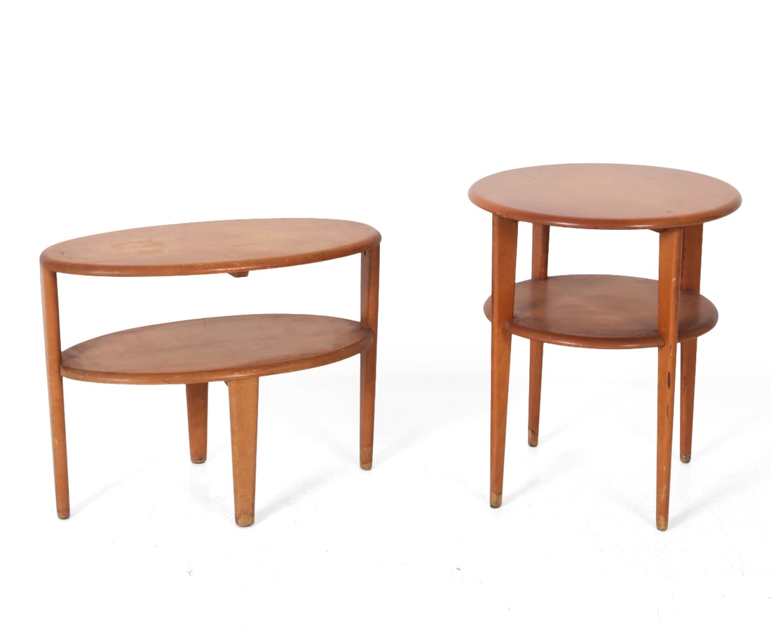 HEYWOOD WAKEFIELD MAPLE SIDE TABLES C. 1950S (1 of 1)