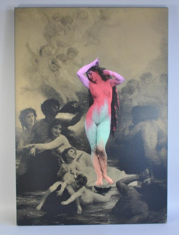 STEVE KAUFFMAN ( AMERICAN 1960 - 2010): Venus State III, 1995 Silkscreen on canvas, signed on the back & edition 125/125. Dimension: H 44" x W 31" Condition: good
